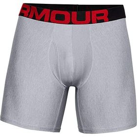 Under Armour Ua Tech 6 in 2 Pack Mod Gray Light Heather - Jet Gray Light Gri Erkek Boxer