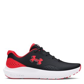 Under Armour UA W Charged Surge 4 Black Racer Red Kadın Spor Ayakkabı