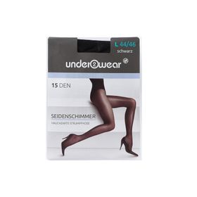 Underwear 15 den Siyah Parlak 44-46 Külotlu İnce Çorap