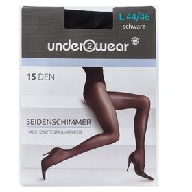 Underwear 15 den Siyah Parlak 44-46 Külotlu İnce Çorap