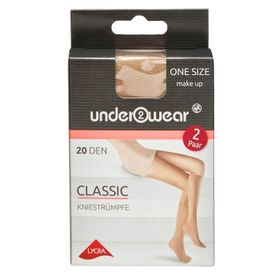 Underwear 20 DEN Ten Rengi Klasik Standart Diz Altı İnce Çorap