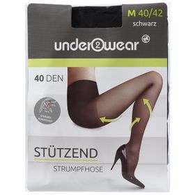 Underwear 40 den Siyah 40-42 Destekli Külotlu İnce Çorap
