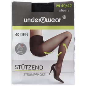 Underwear 40 den Siyah 40-42 Destekli Külotlu İnce Çorap