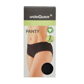 Underwear Siyah 2'li Kadın Panty Slip Külot