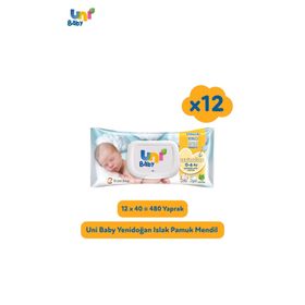 Uni Baby 12x40'lı Yenidoğan Islak Mendil
