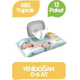 Uni Baby 12x40'lı Yenidoğan Islak Mendil