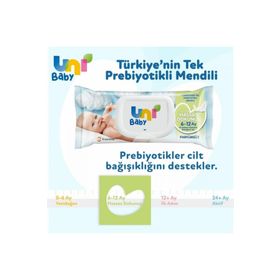 Uni Baby 12x52'li Hassas Dukunuş Bebek Islak Mendili