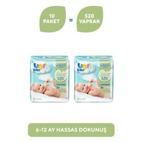 Uni Baby 12x52'li Hassas Dukunuş Bebek Islak Mendili