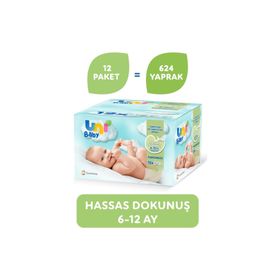 Uni Baby 12x52'li Hassas Dukunuş Bebek Islak Mendili