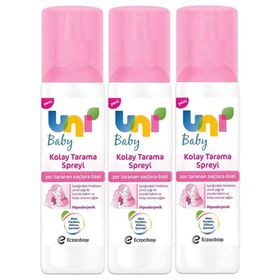 Uni Baby 200 ml 3 Adet Zor Taranan Saçlara Özel Kolay Saç Tarama Spreyi
