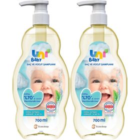 Uni Baby 2x700 ml Klasik Pompalı Bebek Saç ve Vücut Şampuanı