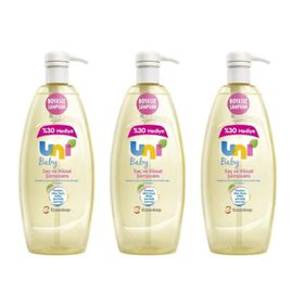 Uni Baby 3'lü 900 ml Boyasız Şampuan Saç Ve Vücut Şampuanı