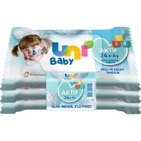 Uni Baby 3x45'li Aktif Islak Cep Mendili