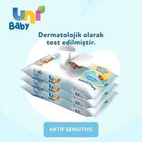 Uni Baby 3x52 Aktif Sensitive Islak Havlu