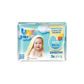 Uni Baby 3x52 Aktif Sensitive Islak Havlu