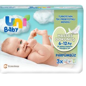 Uni Baby 3x52'li 6-12 Ay Hassas Dokunuş Islak Mendil