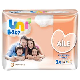 Uni Baby 3x52'li Aktif Sensitive Islak Mendil