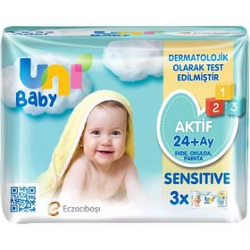 Uni Baby 3x52'li Aktif Sensitive Islak Mendil