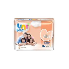 Uni Baby 3x52'li Aktif Sensitive Islak Mendil