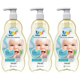 Uni Baby 3x700 ml Klasik Pompalı Bebek Saç ve Vücut Şampuanı