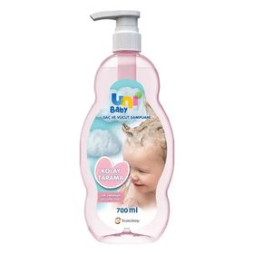 Uni Baby 3x700 ml Kolay Tarama Saç ve Vücut Pompalı Bebek Şampuanı