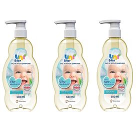 Uni Baby 500 ml 3 Adet Saç ve Vücut Bebek Şampuanı