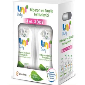 Uni Baby 500 ml 4 Adet Biberon ve Emzik Temizleyici
