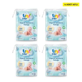 Uni Baby 60x4 Adet Bebek Temizleme Pamuğu
