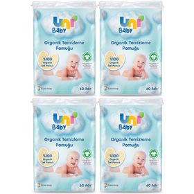 Uni Baby 60x4 Adet Bebek Temizleme Pamuğu