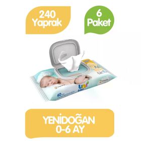 Uni Baby 6x40'lı Yenidoğan Islak Mendil