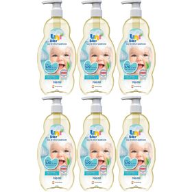 Uni Baby 6x700 ml Klasik Pompalı Bebek Saç ve Vücut Şampuanı