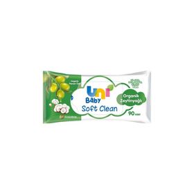Uni Baby 90'lı Soft Clean Organik Zeytinyağlı Islak Havlu