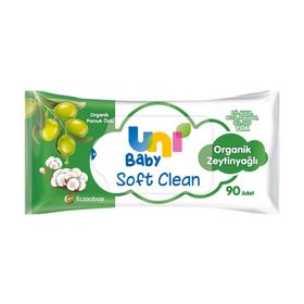 Uni Baby 90'lı Soft Clean Organik Zeytinyağlı Islak Havlu