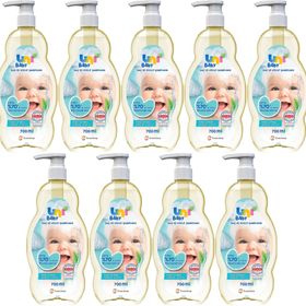Uni Baby 9x700 ml Klasik Pompalı Bebek Saç ve Vücut Şampuanı
