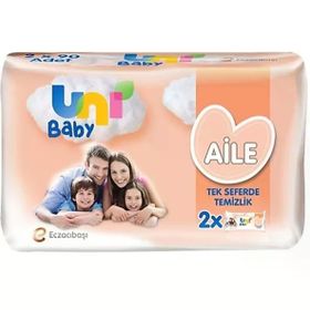 Uni Baby Aile 2x90 Yaprak Plastik Kapaklı Islak Havlu Mendil