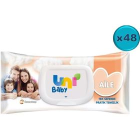 Uni Baby Aile 90x48 Paket 4320 Yaprak Islak Mendil