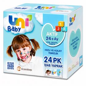 Uni Baby Aktif 24x52 1248 Yaprak Islak Havlu Mendil
