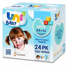 Uni Baby Aktif 24x52 1248 Yaprak Islak Havlu Mendil