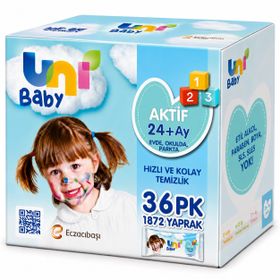 Uni Baby Aktif 36x52 1872 Yaprak Islak Havlu Mendil