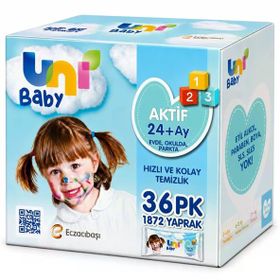 Uni Baby Aktif 36x52 1872 Yaprak Islak Havlu Mendil