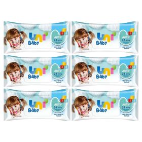 Uni Baby Aktif 6x52 li Islak Mendil