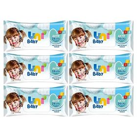Uni Baby Aktif 6x52 li Islak Mendil