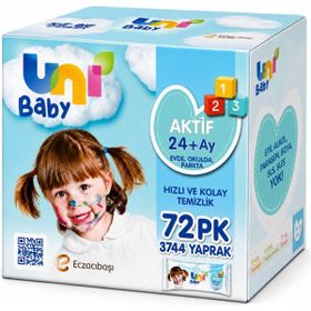 Uni Baby Aktif 72x52 3774 Yaprak Islak Havlu Mendil