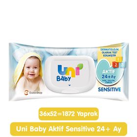 Uni Baby Aktif Sensitive 1872 Yaprak Islak Havlu