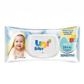 Uni Baby Aktif Sensitive 24+ Ay 52 Adet Bebek Islak Mendil