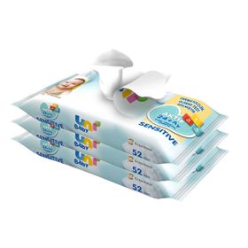 Uni Baby Aktif Sensitive 3x52 li Islak Mendil