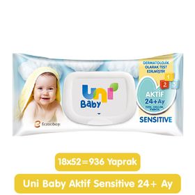 Uni Baby Aktif Sensitive 936 Yaprak Islak Mendil