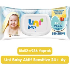 Uni Baby Aktif Sensitive 936 Yaprak Islak Mendil