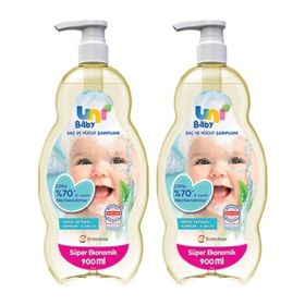 Uni Baby Boyasız 4x900 ml Bebek Şampuanı
