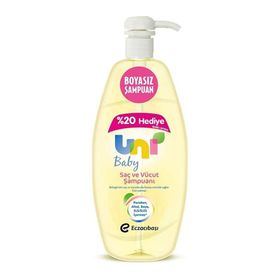 Uni Baby Boyasız Pompalı 3x900 ml Bebek Şampuanı